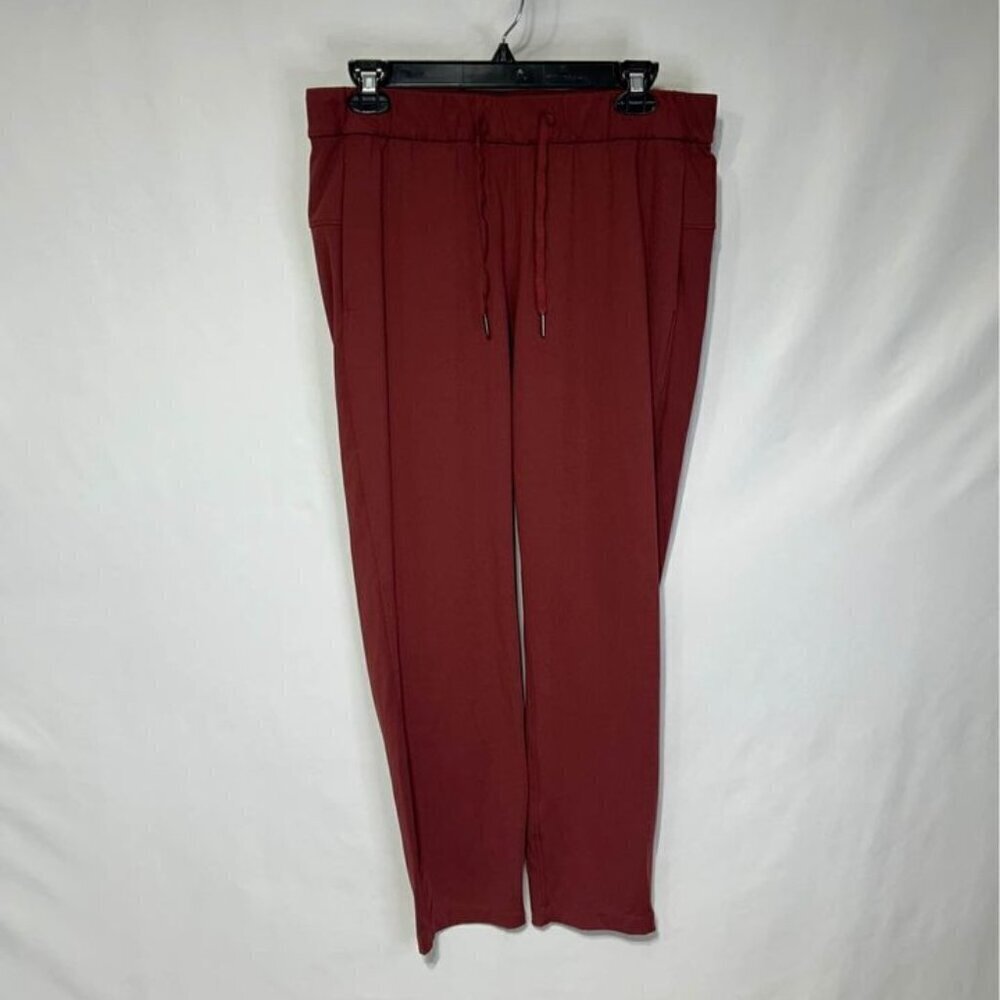 CRZ YOGA woman’s day pant. Athleisure. Cranberry colour. Size 12. Drawstring. Ne
